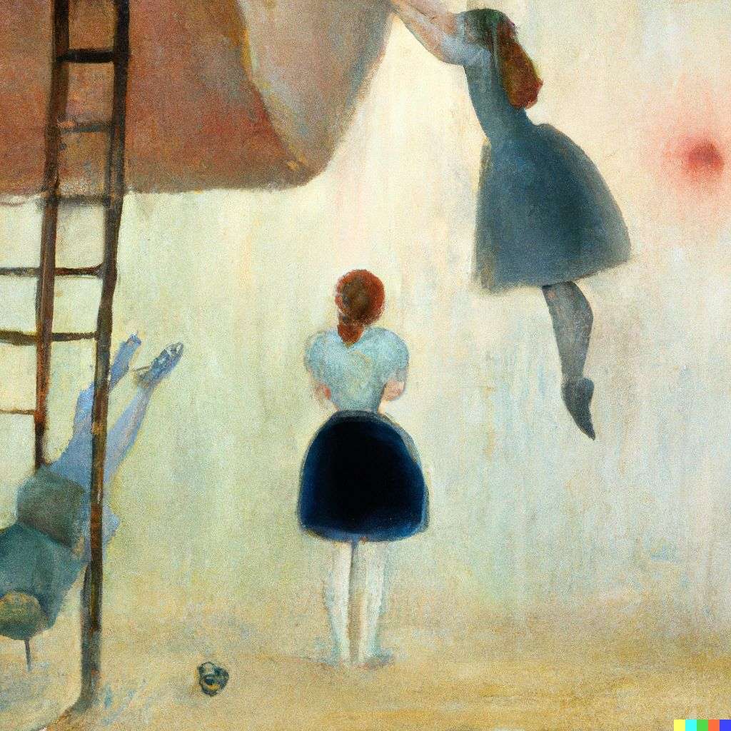 the discovery of gravity, painting by Edgar Degas